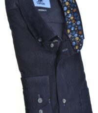 Culture mouwlengte7 overhemd donkerblauw button downCulture mouwlengte7 overhemd donkerblauw button down