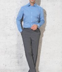 Grote maat Luigi Morini stretch pantalon grijs