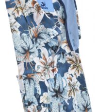 Culture mouwlengte7 overhemd donkerblauw bloem motief