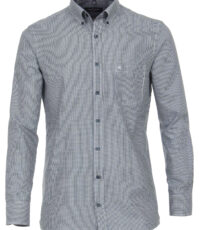 Casa Moda grote maat lange mouw overhemd donkerblauw werkje button down