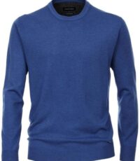 Casa Moda grote maat ronde hals trui blauw