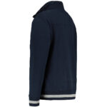 Kitaro grote maat sweater polokraag rits blauw South Bay