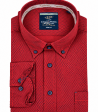 Casa Moda grote maat lange mouw rood fantasie printje