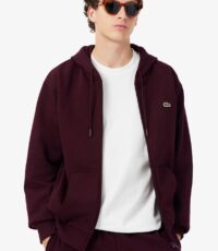 Lacoste grote maat sweatvest bordeauxrood