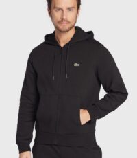 Lacoste grote maat hoodie sportvest zwart