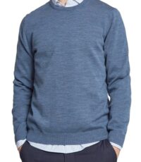 Maerz grote maat trui ronde hals lichtblauw