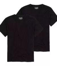 Adamo t-shirt grote maat zwart korte mouw ronde hals