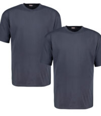 Adamo grote maat t-shirts antracietgrijs