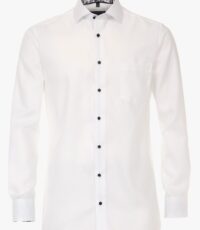 Casa Moda grote maat overhemd lange mouw wit kraag contrast