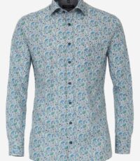 Casa Moda overhemd lange mouw groen blauw paisley patroon