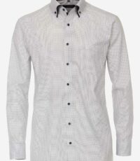 Casa Moda grote maat overhemd lange mouw wit fantasie dubbele kraag