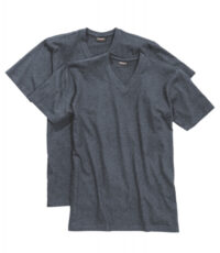 Redfield grote maat v-hals t-shirt donkergrijs