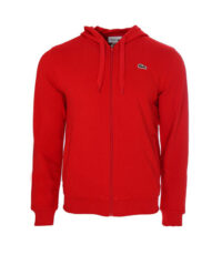 Lacoste grote maat sweatvest rood capuchon