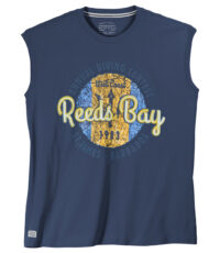 Redfield mouwloos t-shirt grote maat donkerblauw Reeds Bay