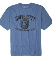 Adamo grote maat t-shirt staalblauw