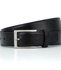 Lindenmann rund lederen extra lange riem 35mm breed zwart