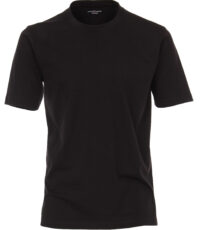 Casa Moda grote maat dubbel pak ronde hals t-shirts zwart