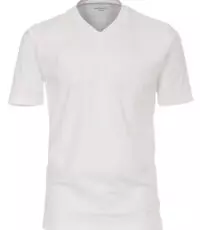 Casa Moda grote maat dubbel pak v-hals t-shirts wit