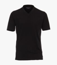 Casa Moda grote maat dubbel pak v-hals t-shirts zwart