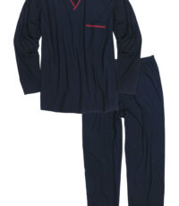 Adamo lengte maat pyjama donkerblauw met v-hals