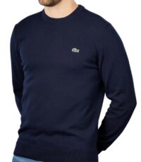 Lacoste grote maat trui ronde hals donkerblauw