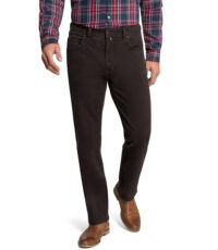 Pioneer grote maat casual stretch jeans bruin model Peter