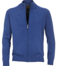 Casa Moda grote maat lange mouw vest blauw