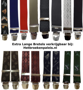 Extra lange bretels in verschillende kleuren