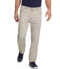 Pioneer casual grote maat stretch jeans beige model Peter