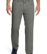 Pioneer grote maat casual stretch jeans olijfgroen model Peter