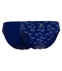 Ceceba grote maat stretch slips 1 uni blauw en 1 bewerkt schepen