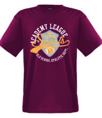 Adamo grote maat t-shirt bordeauxrood Academy leaque