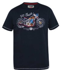 D555 t-shirt grote maat donkerblauw Stateside Motorcycles