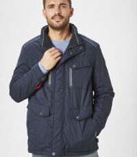 Grote maat Redpoint winterjas donkerblauw met capuchon