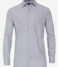 Casa Moda overhemd lange mouw lichtblauw fantasie patroon