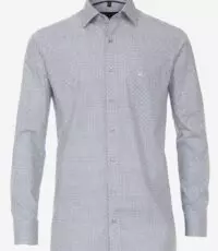 Casa Moda overhemd lange mouw lichtblauw fantasie patroon