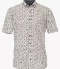 Casa Moda overhemd grote maat korte mouw gekleurde zeilbootjes