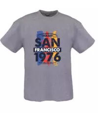 Adamo grote maat t-shirt grijs San Francisco