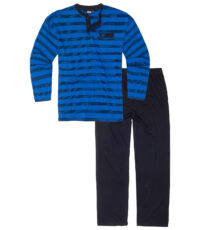 Adamo grote maat pyjama blauw streepje