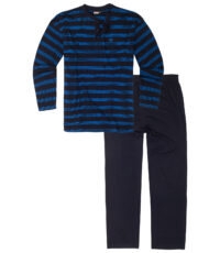 Adamo grote maat pyjama donkerblauw streepje