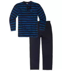 Adamo grote maat pyjama donkerblauw streepje