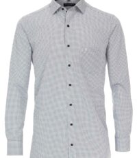 Casa Moda grote maat overhemd lange mouw wit, blauw en lichtblauw fantasie