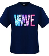 Adamo grote maat t-shirt blauw Wave