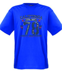 Adamo grote maat t-shirt royal blue California
