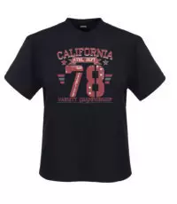 Adamo grote maat t-shirt zwart California