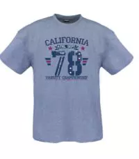 Adamo grote maat t-shirt grijs California