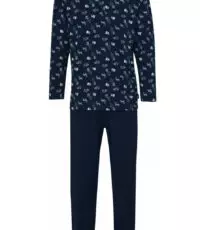 Ceceba grote maat pyjama donkerblauw met fantasie print