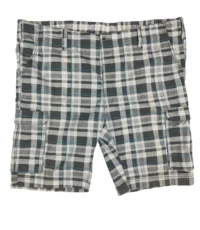 Het Broekenpaleis korte broek grijs wit en blauwe ruit