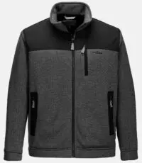 Blue Wave grote maat fleece jack donkergrijs