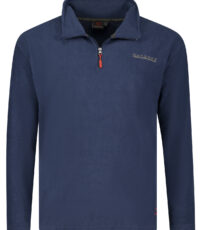 Adamo grote maat fleece trui donkerblauw